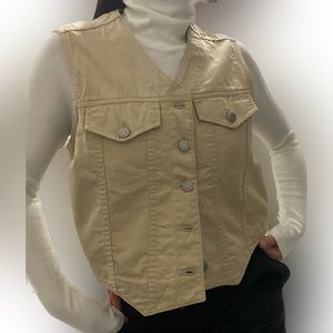 Vintage Northern Spirit Wear Tan Khaki Cotton Vest